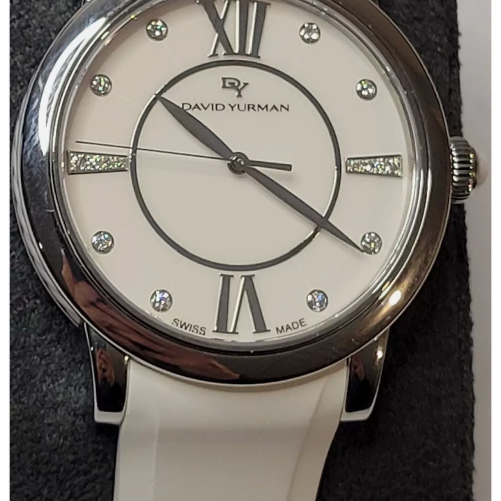 David Yurman Silver and Cream Watch